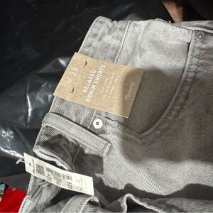 Madewell Gray/Lightwash Denim Shorts